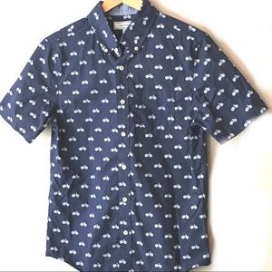 Crown & Ivy Bicycle Print Button Down Shirt